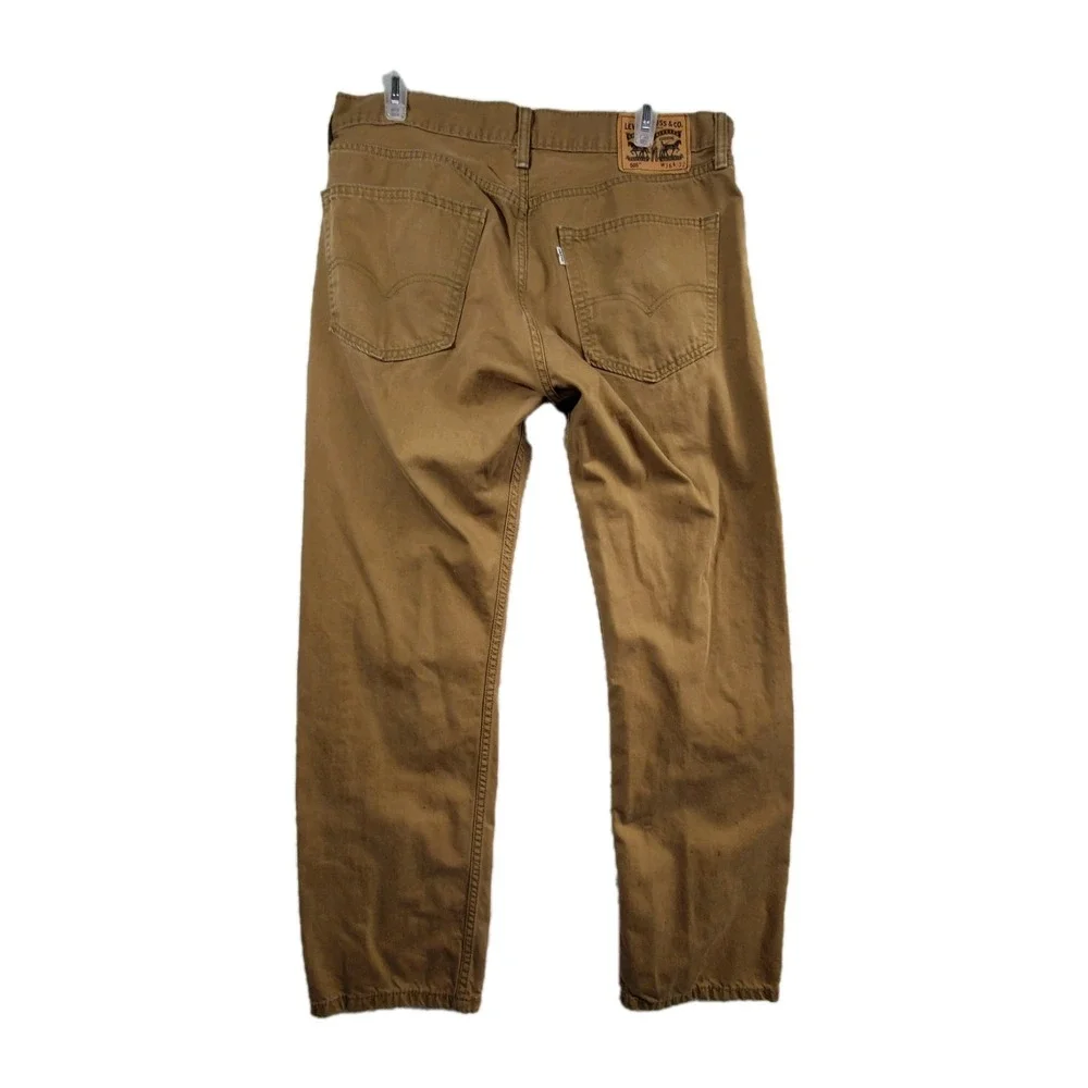 Levi 505 Jeans Mens Size 36x32 Brown White Tab